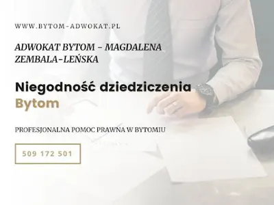 Adwokat Bytom Magdalena Zembala-Leńska Kancelaria Adwokacka Rozwód Alimenty Prawo karne Prawo spadkowe Upadłość Porady prawne